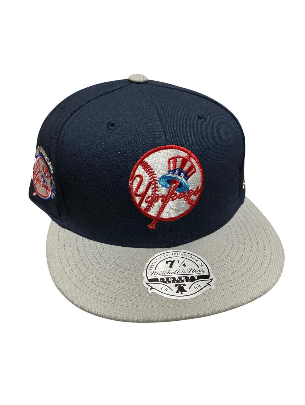Mitchell & Ness New York Yankees 100th Anniversary Fitted Cap Navy Gray 7 1/4